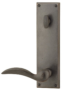 Emtek Rectangular Sideplate Lock - Durango Lever - Medium Bronze