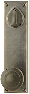 Emtek Rectangular Sideplate Lock - Butte Knob - Medium Bronze