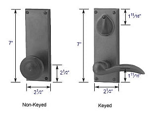 Emtek Rectangular Sideplate Measurements