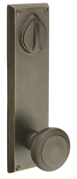 Emtek Rectangular Sideplate Lock - Butte Knob - Medium Bronze