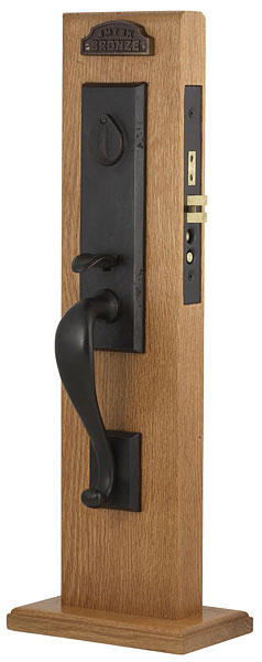 Emtek Rectangular Monolithic Mortise Entrance Handleset