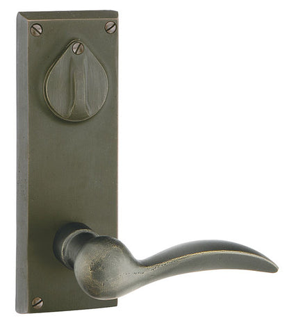 Emtek Rectangular Sideplate Lock - Durango Lever - Medium Bronze