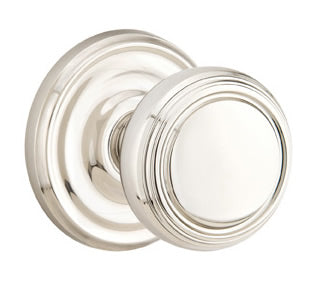 Emtek Norwich Knob With Regular Rosette - Polished Nickel