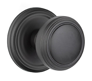 Emtek Norwich Knob With Regular Rosette - Flat Black