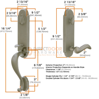 Emtek Remington Measurements