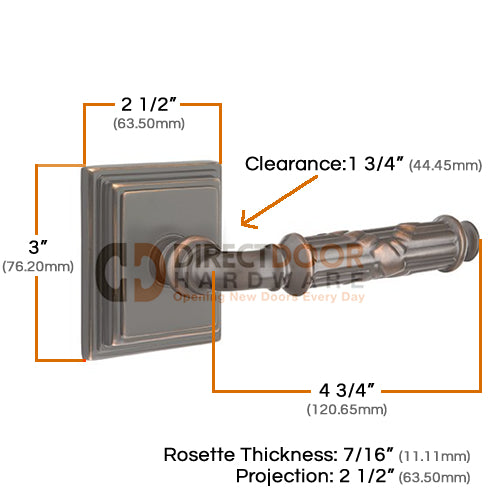 Emtek Ribbon & Reed Lever with Wilshire Rosette