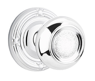 Emtek Belmont Knob Polished Chrome Ribbon and Reed Rosette