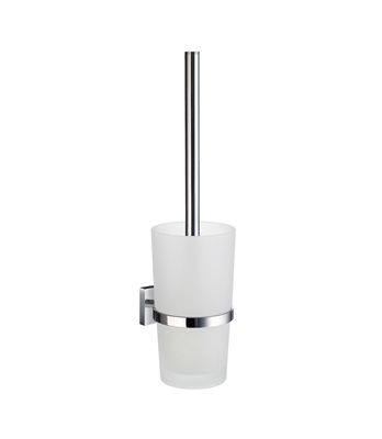Smedbo House Collection Toilet Brush Wallmount with Glass Container RK333 Polished Chrome