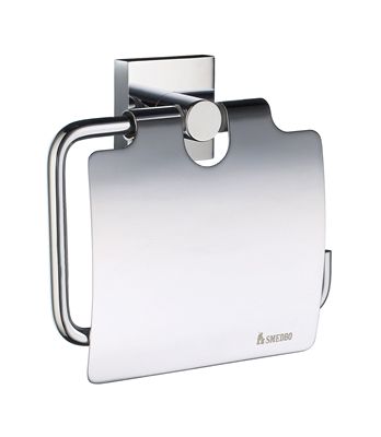 Smedbo House Collection Toilet Roll Holder with Lid RK3414 Polished Chrome