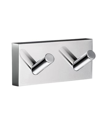 Smedbo House Collection Double Towel Hook RK356 Polished Chrome