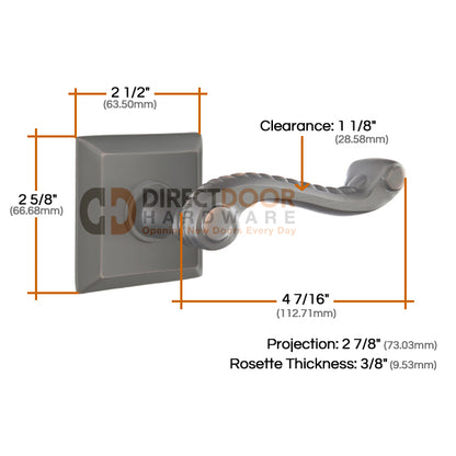 Emtek Rope Lever with Quincy Rosette