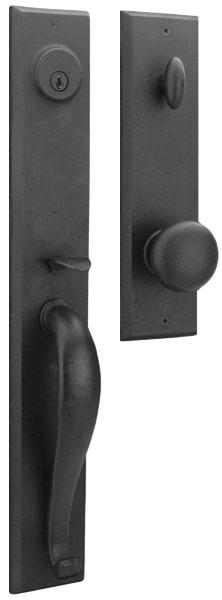 Rockford Handleset - Shown in an Flat Black