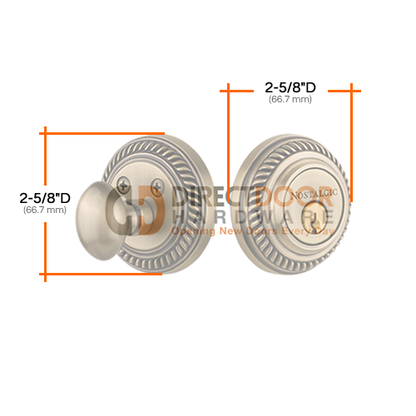 Nostalgic Warehouse Rope Style Single Cylinder Deadbolt