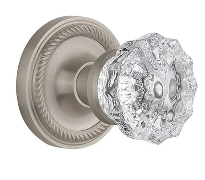 Nostalgic Warehouse Crystal Knob with Rope Rosette ( All Mortise Come W/ Keyhole )