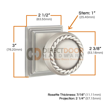 Emtek Rope Knob with Wilshire Rosette