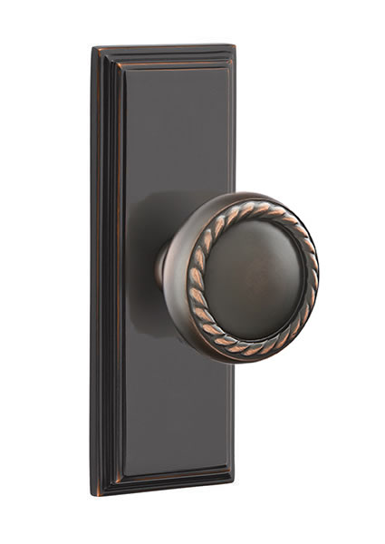 Emtek Rope Knob with Wilshire Sideplate