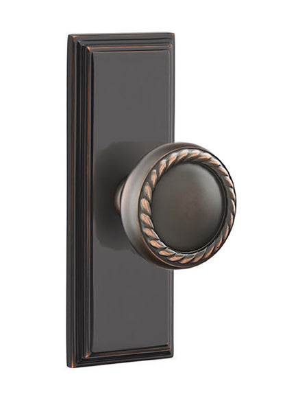 Emtek Rope Knob with Wilshire Sideplate
