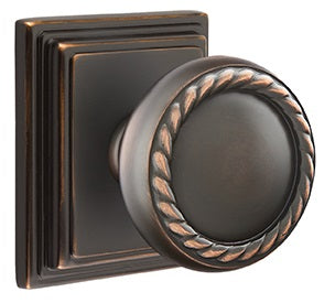 Emtek Rope Knob with Wilshire Rosette