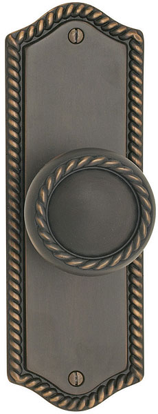 Emtek Colonial Sideplate - Rope Knob - Oil Rubbed Bronze