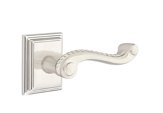 Emtek Rope Lever Satin Nickel-Wilshire Rosette