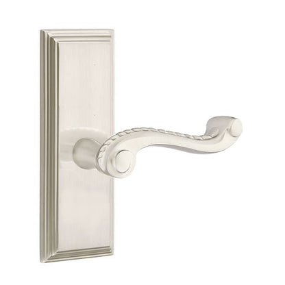 Emtek Rope Lever with 7 Inch Wilshire Sideplate