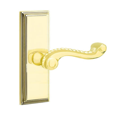 Emtek Rope Lever with 7 Inch Wilshire Sideplate