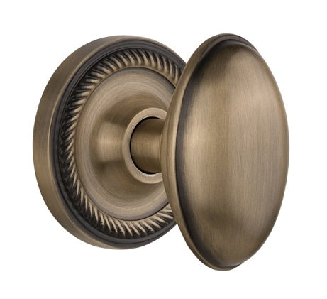 Nostalgic Warehouse Rope Rosette with Homestead Knob - Mortise Lock