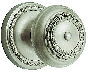 Nostalgic Warehouse Meadows Knob with Rope Rosette - Satin Nickel