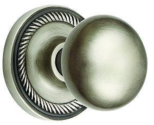 Nostalgic Warehouse New York Knob with Rope Rosette - Antique Pewter