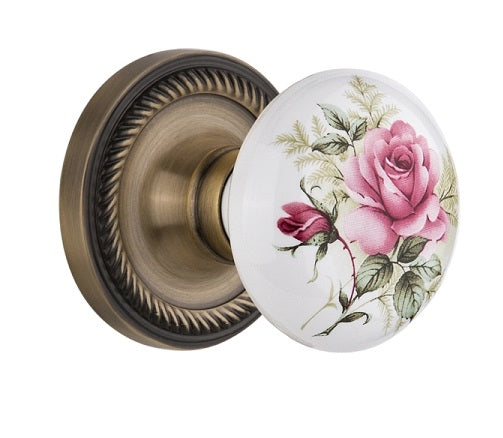 Nostalgic Warehouse Rope Rosette with Homestead Knob