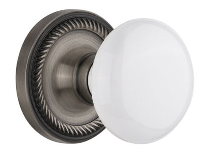 Nostalgic Warehouse Rope Rosette with Porcelain Knob