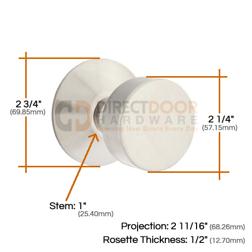 Emtek Round Knob Specs Modern Rosette