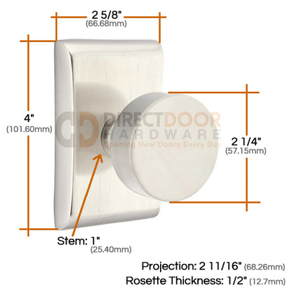 Emtek Round Knob Specs Neos Rosette