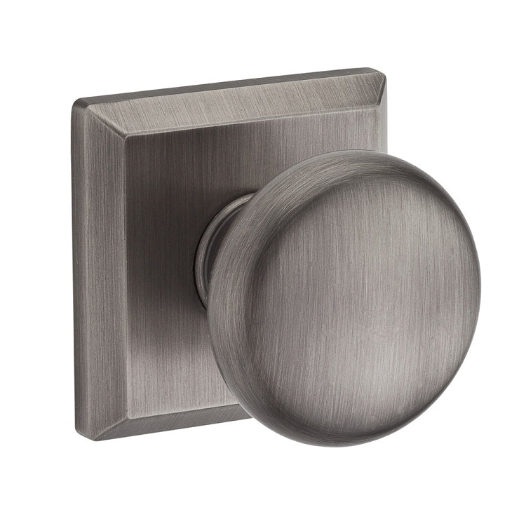 Baldwin Reserve Series Round Knob with Traditional Square Rosette