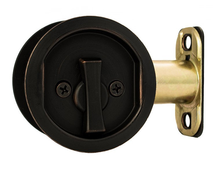 Sure-Loc Privacy Pocket Door Set in Vintage Bronze