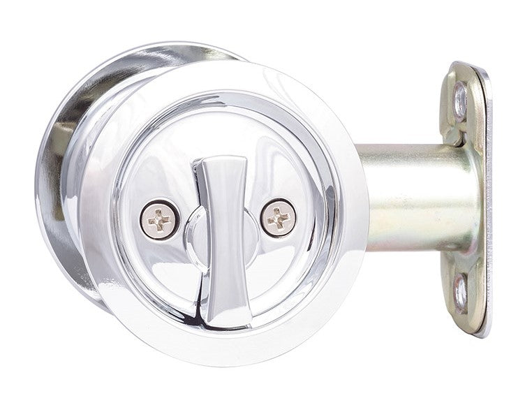 Sure-Loc Privacy Pocket Door Set in Polished Chrome