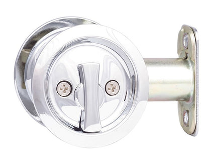 Sure-Loc Privacy Pocket Door Set in Polished Chrome