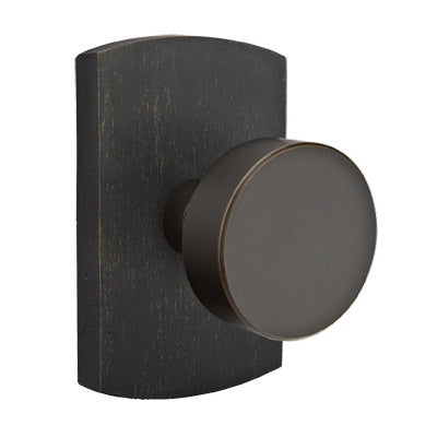 Emtek Bronze Round Sandcast knob - Style 4 Rosette