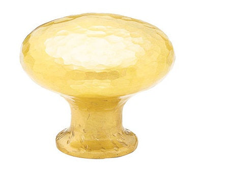 Emtek Round Dimpled 1 1/4 Inch Cabinet Knob Satin Brass