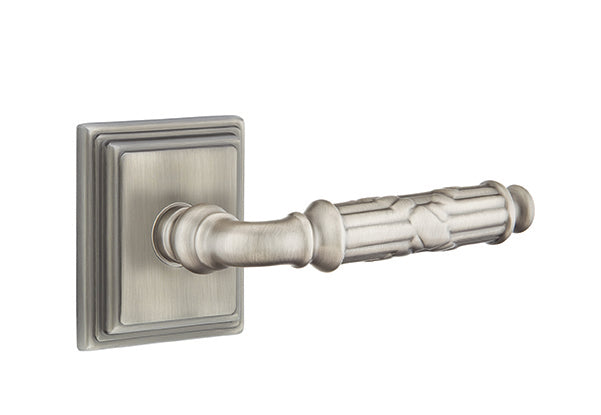 Emtek Ribbon & Reed Lever Pewter-Wilshire Rosette