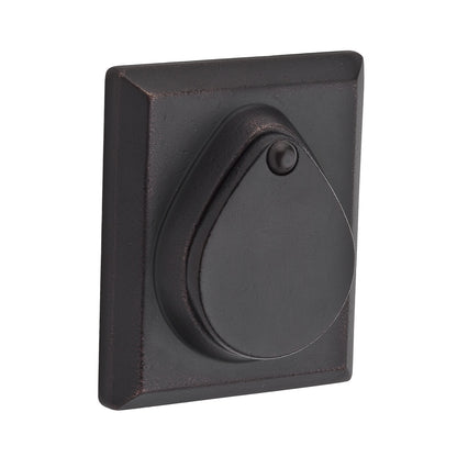 Baldwin Rustic Square Deadbolt Dark Bronze
