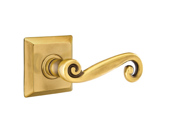 Emtek Rustic Lever French Antique-Quincy Rosette