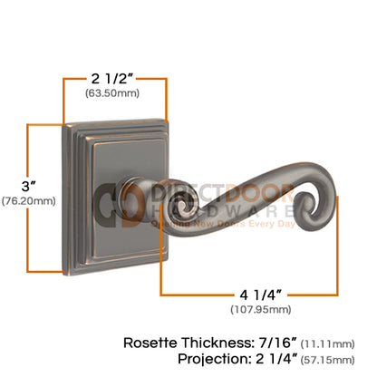 Emtek Rustic Lever with Wilshire Rosette