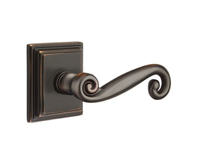 Emtek Rustic Lever Satin Nickel-Wilshire Rosette