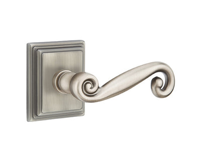 Emtek Rustic Lever Pewter-Wilshire Rosette