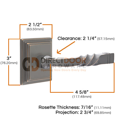 Emtek Santa Fe Lever with Wilshire Rosette