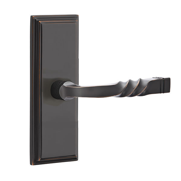 Emtek Santa Fe Lever with Wilshire Sideplate