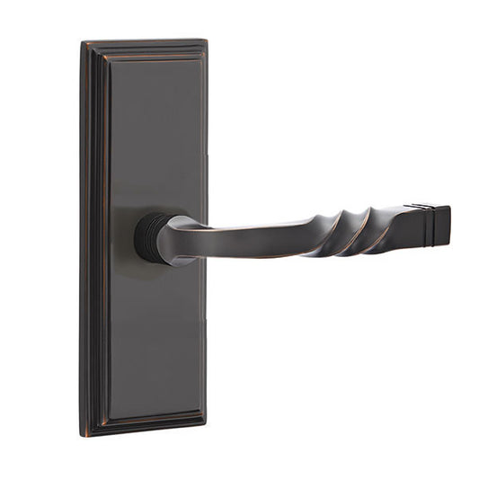 Emtek Santa Fe Lever with Wilshire Sideplate