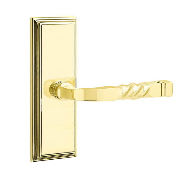 Emtek Santa Fe Lever with 7 Inch Wilshire Sideplate