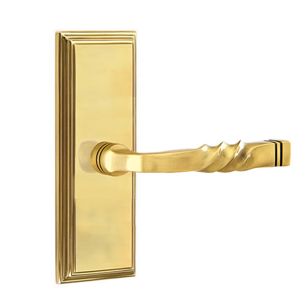 Emtek Santa Fe Lever with 7 Inch Wilshire Sideplate